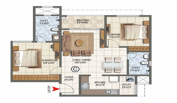 Kumar Palmspring Floor Plan